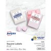 Avery Label, Square, Trublk, We, 300 300PK AVE22806